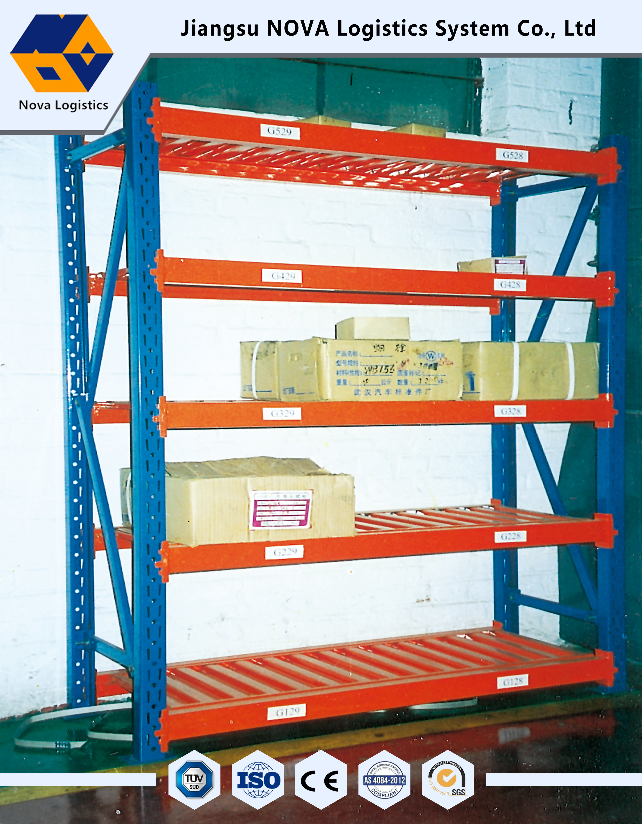 NOVA Industrial Warehouse Medium Duty che accantona gli scaffali regolabili di stoccaggio della gorilla