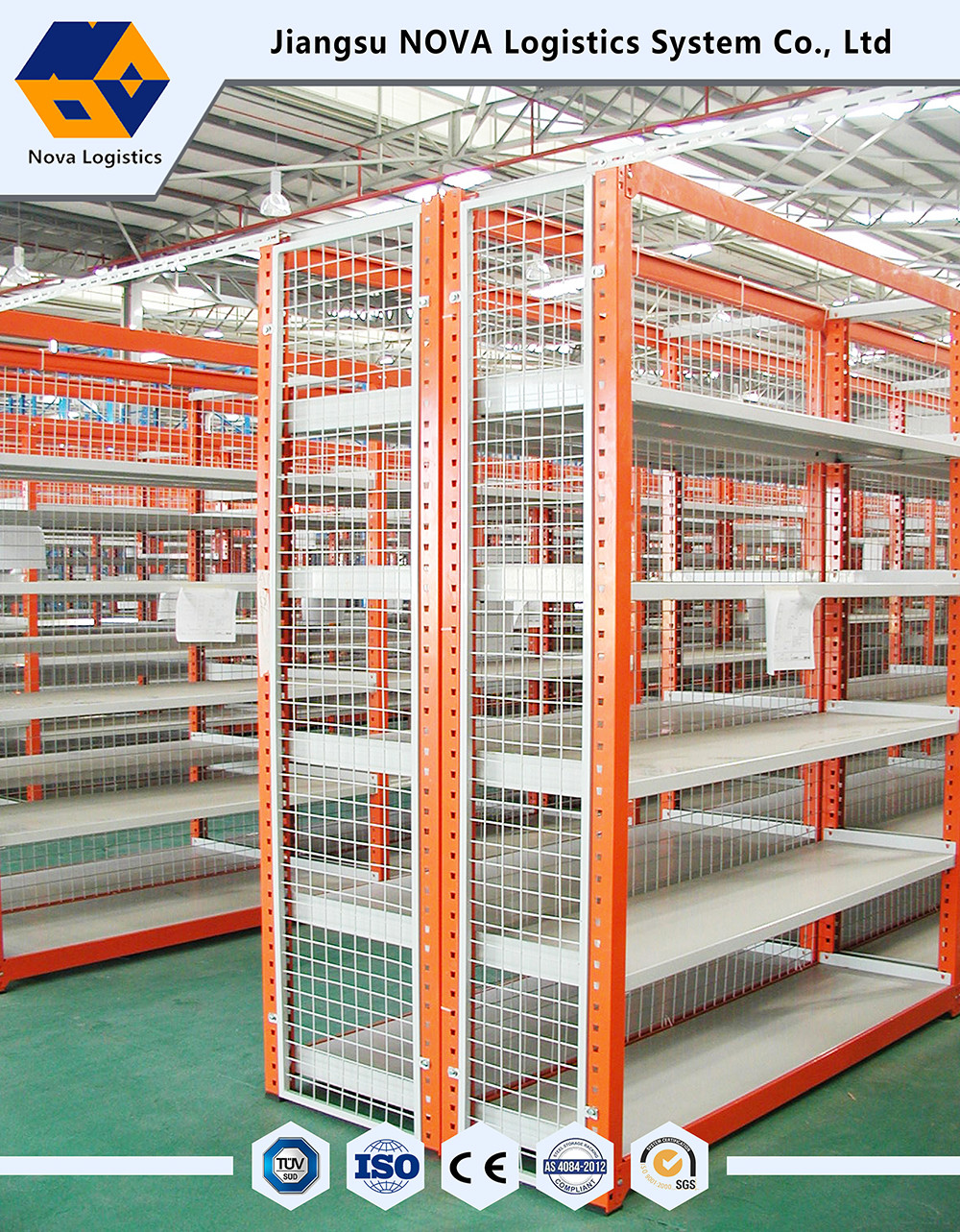 NOVA Industrial Warehouse Medium Duty che accantona gli scaffali regolabili